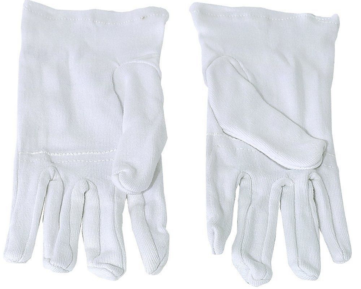 weiß 1 Paar GEWA Handschuhe aus Baumwolle für Instrumentenpflege 